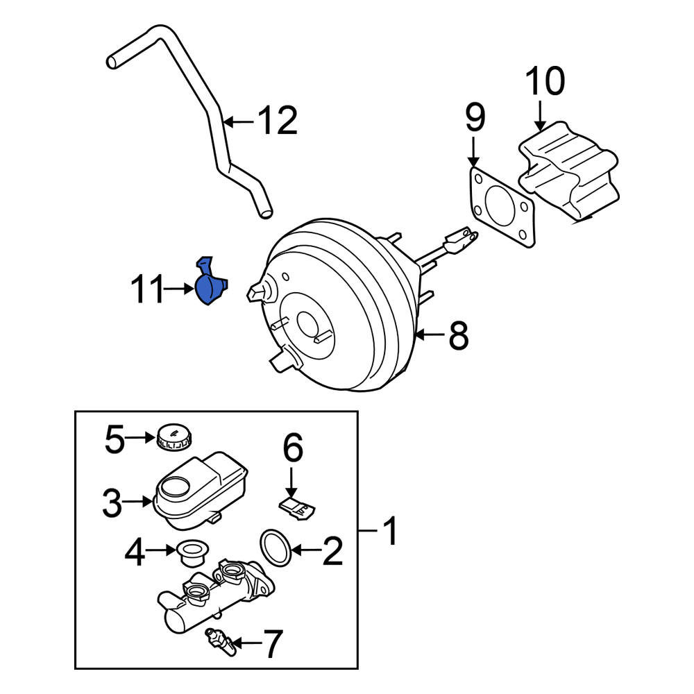Nissan OE 47478AX600 Power Brake Booster Check Valve