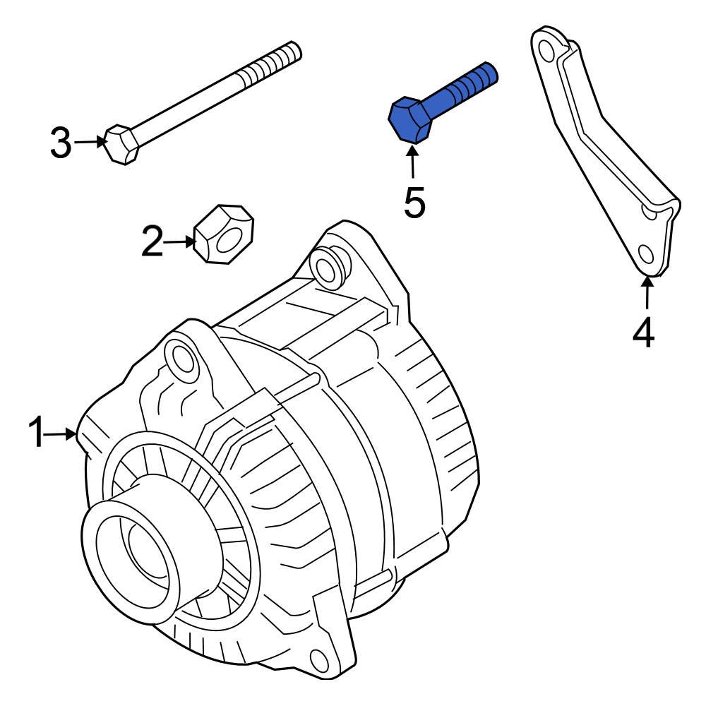 Nissan OE 081A68201A Alternator Adjusting Bracket Bolt