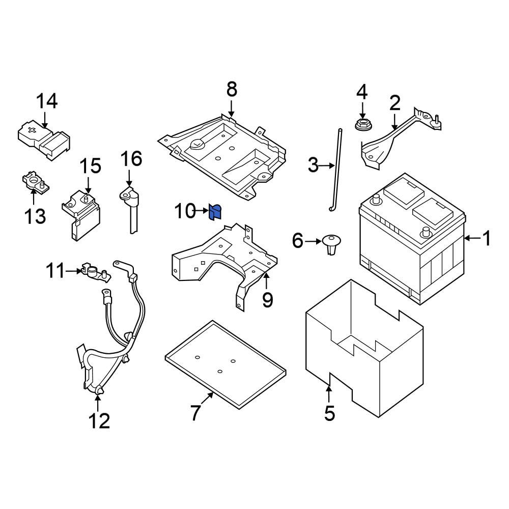 Nissan OE 244254P10A Battery Hold Down Bracket