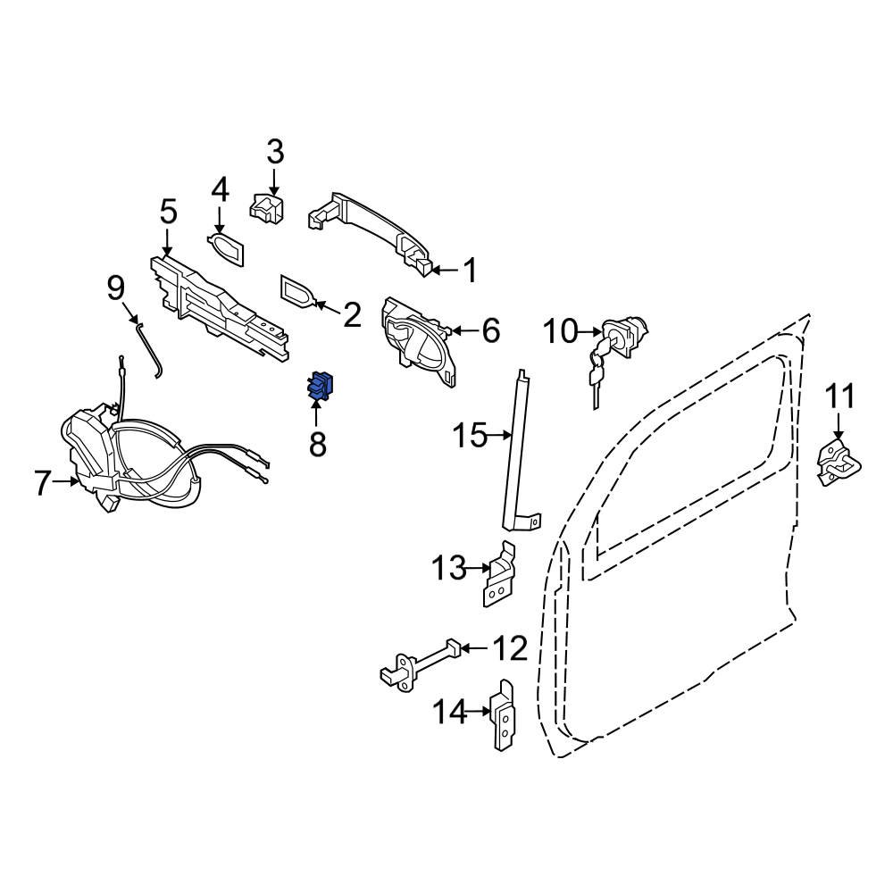 Nissan OE 80534AX500 Door Latch Cable Clip