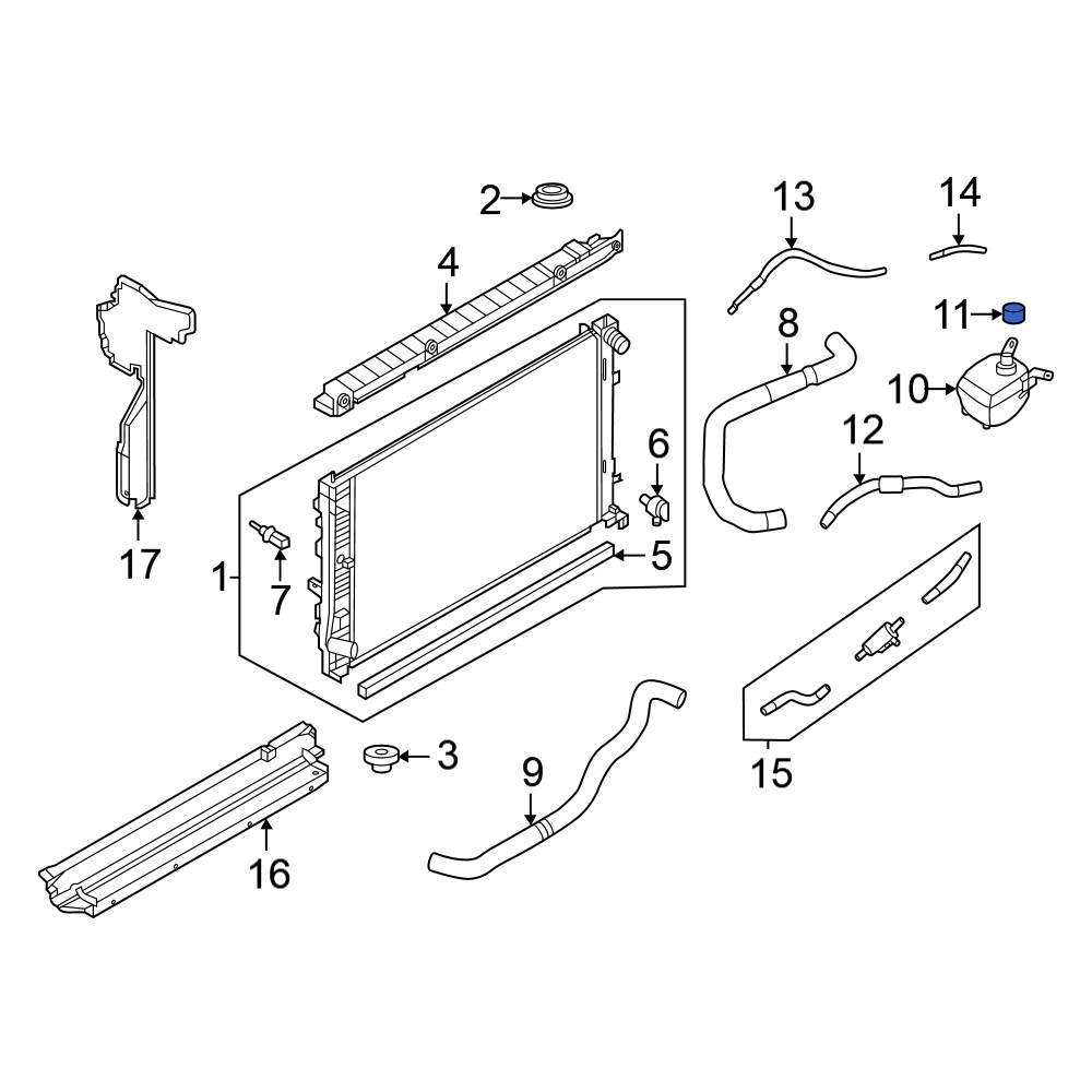 Nissan OE 21430AX30A Right Drive Motor Inverter Coolant Reservoir Cap