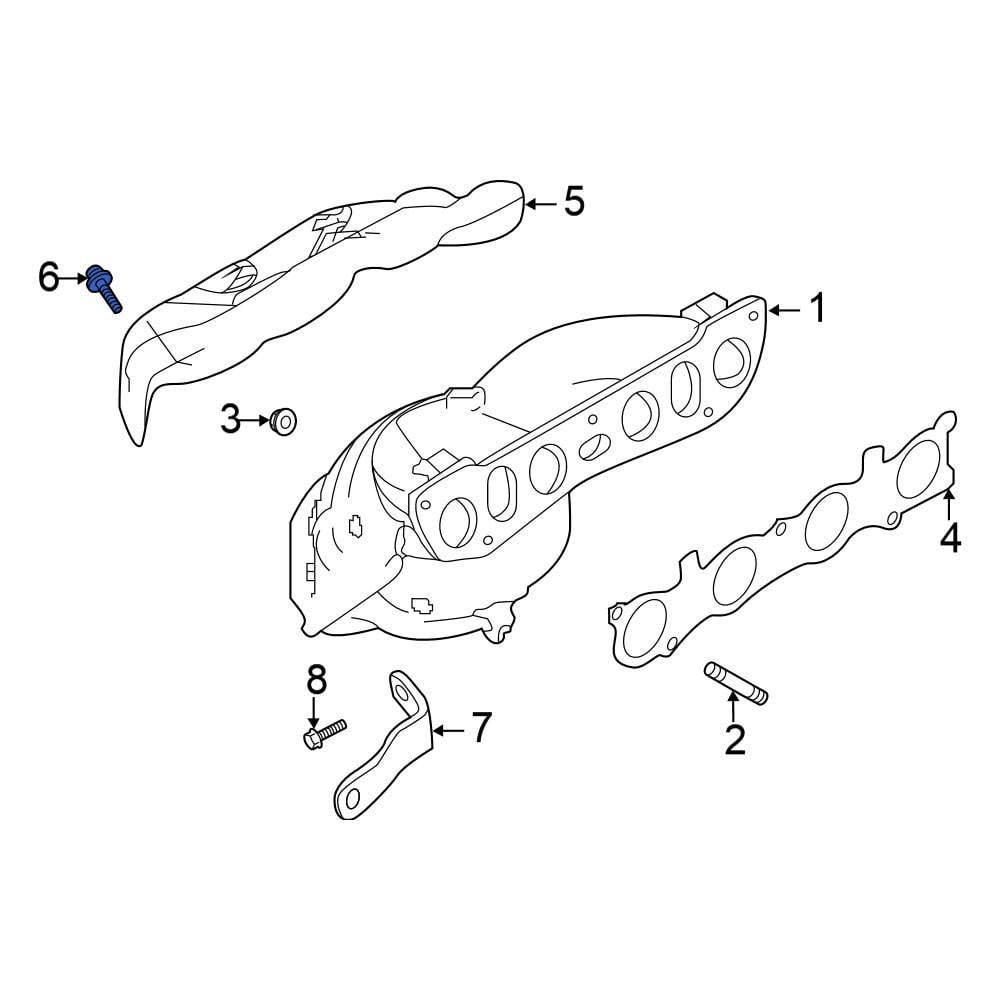 Nissan OE 14069JD00A Exhaust Manifold Heat Shield Bolt