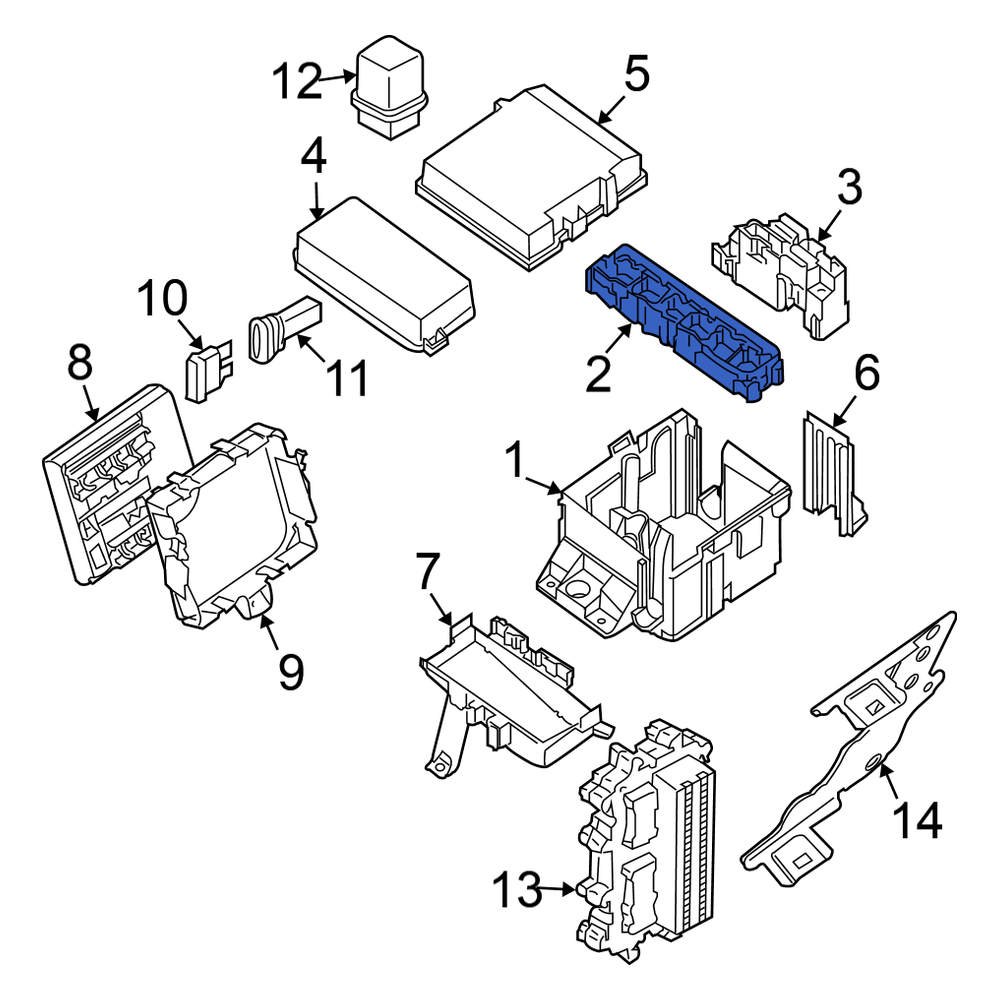 Nissan OE 2438351E01 Fuse and Relay Center