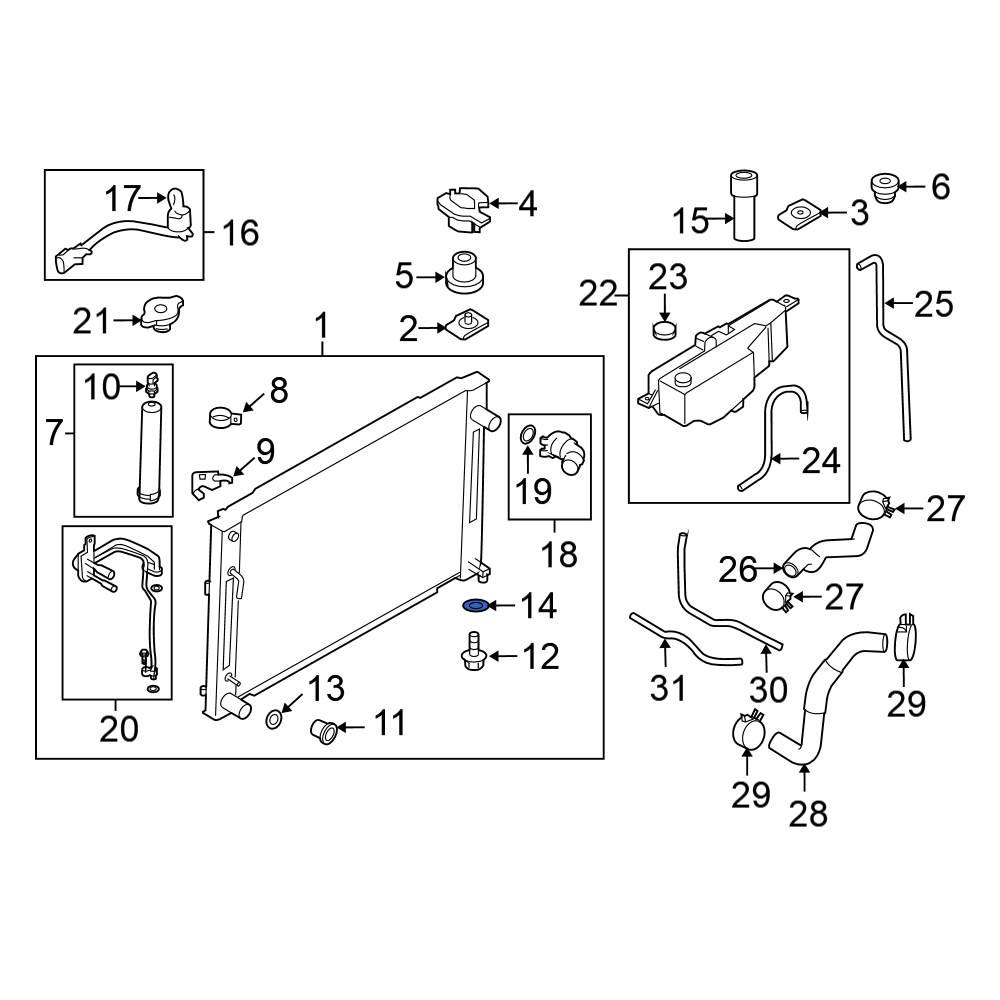 Nissan OE 214415V000 Lower Radiator Drain Plug Gasket