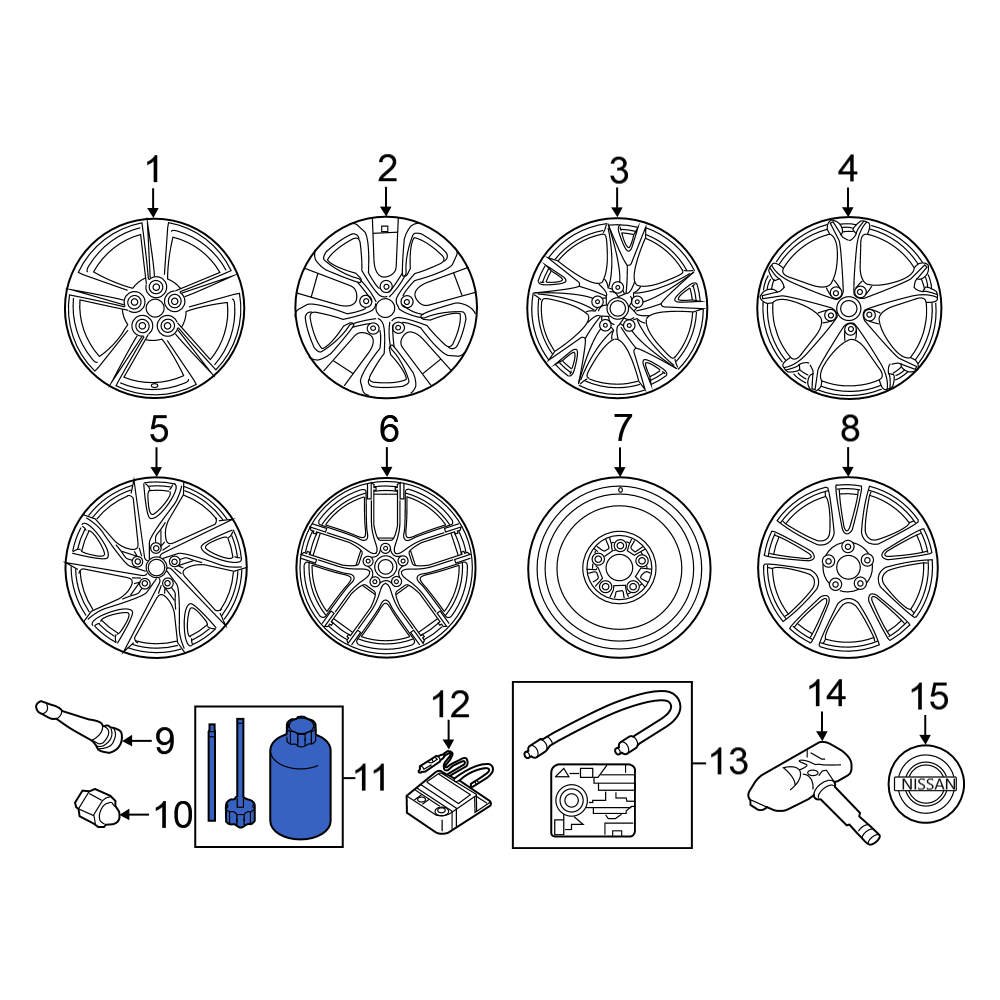 Nissan OE 997901NM5D Tire Repair Kit