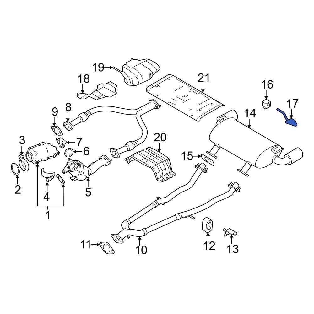 Nissan Oe 207416hz0a Rear Right Exhaust System Hanger Bracket 