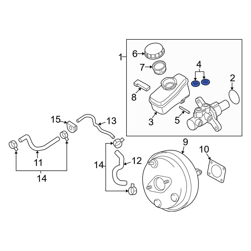 Nissan OE 46045EG000 Brake Master Cylinder Reservoir Gasket