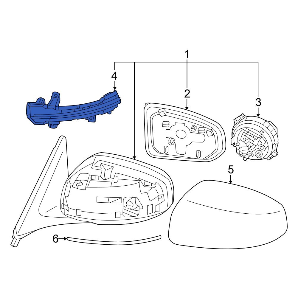 Nissan OE 261605VA0A Front Right Turn Signal Light Assembly