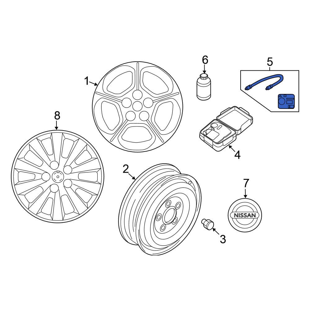 Nissan OE 997921NM0D Tire Repair Kit