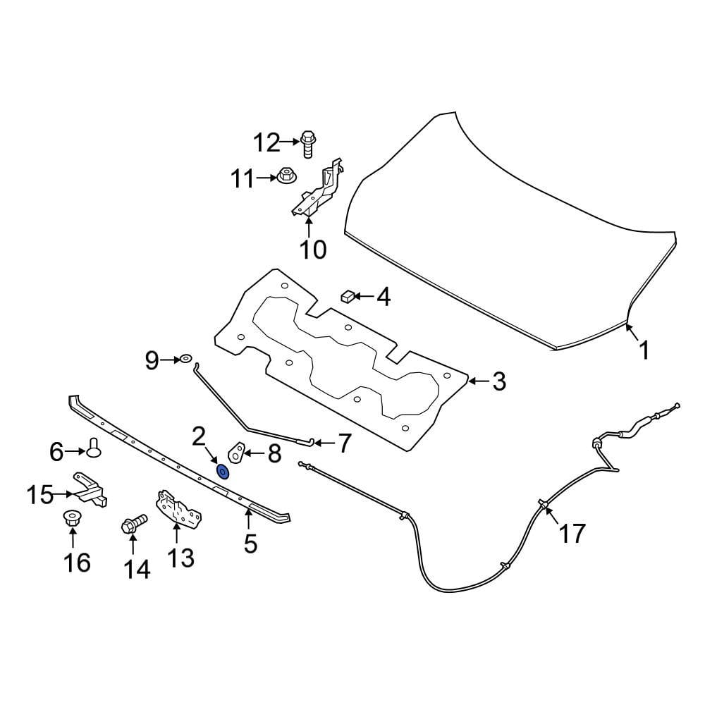 Nissan Oe 658223u010 - Front Hood Stop Buffer