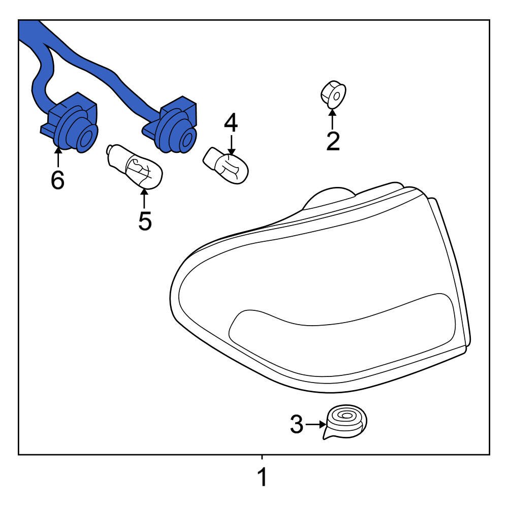 Nissan OE 265516Z500 Rear Tail Light Socket