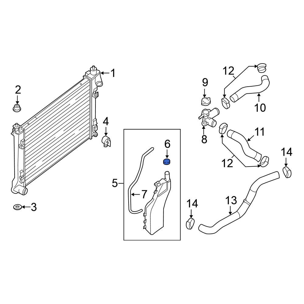 Nissan OE 217121HS3A Engine Coolant Reservoir Cap