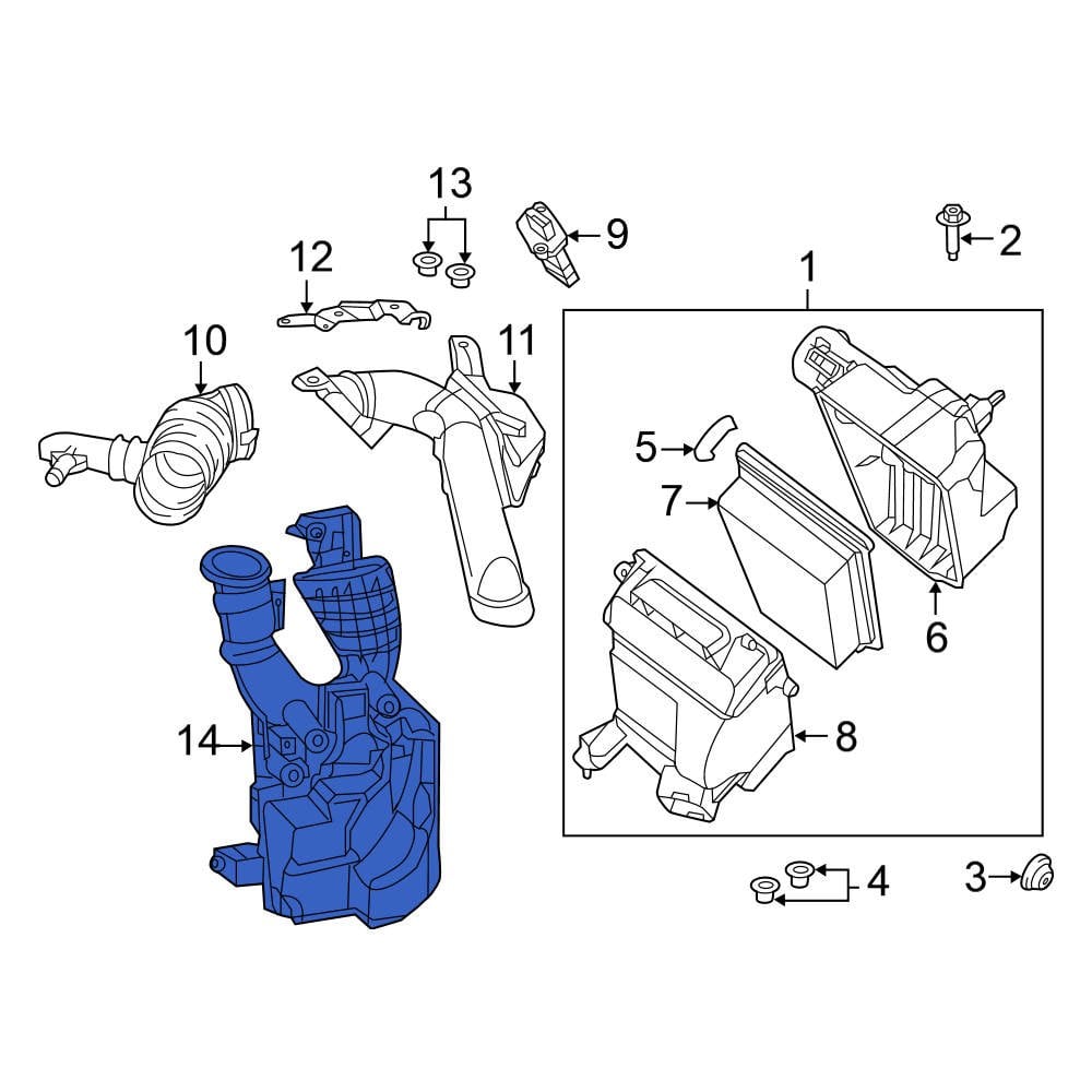 Nissan OE 165543RC2A - Engine Air Intake Resonator