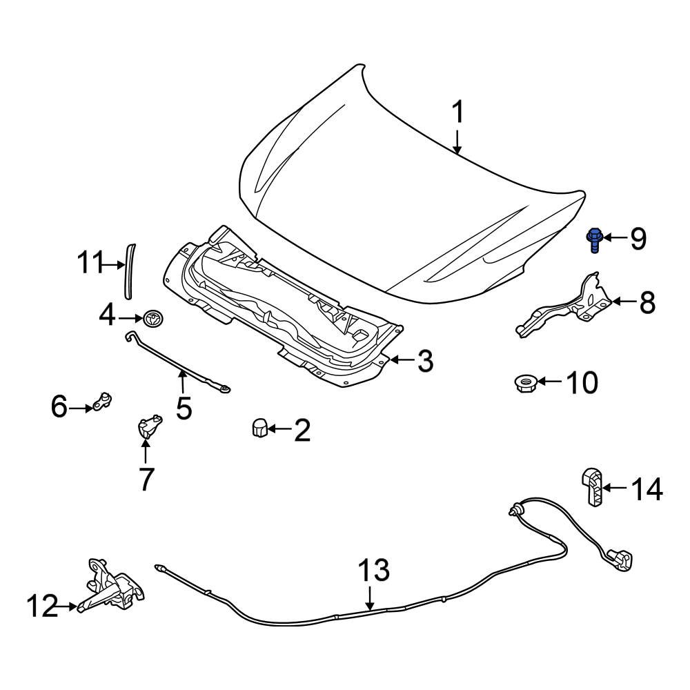 Nissan OE 01121A8021 - Hood Hinge Bolt