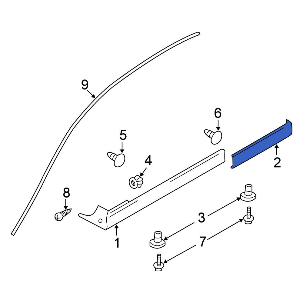 Nissan OE 768568J000 - Rear Right Rocker Panel Guard