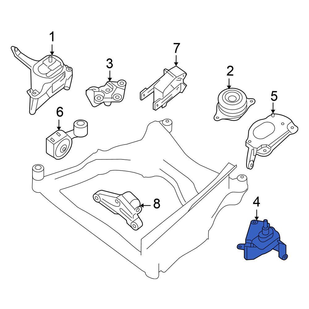 Nissan OE 11253JA000 Left Engine Mount Bracket