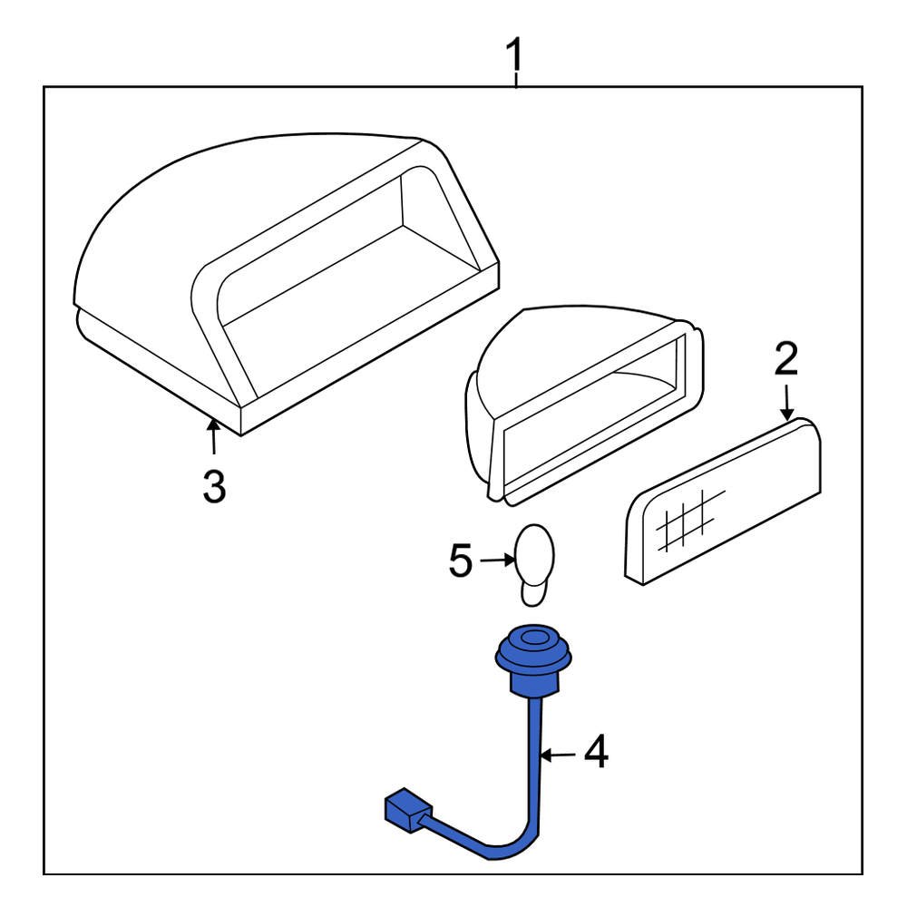 Nissan OE 265563M100 Rear Center High Mount Stop Light Socket