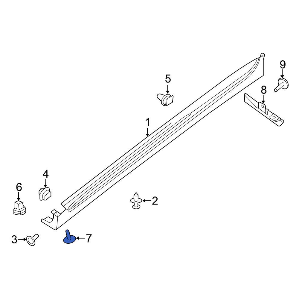 Auto Parts Accessories Nissan Oem Exterior Rocker Molding Screw Ca