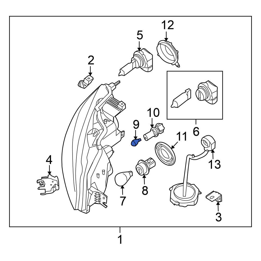 Aniページ Nissan OE 2626189968 - Side Marker Light Bulb