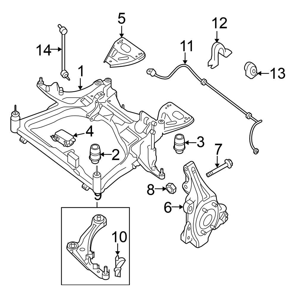 Genuine Nissan 55110-ZX00B Radius Arm