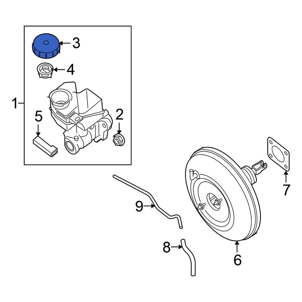 Nissan OE 46020AL500 Brake Master Cylinder Reservoir Cap
