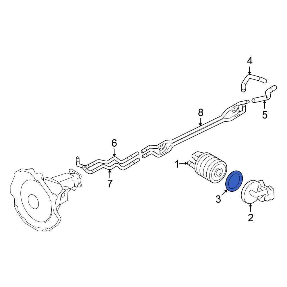 Nissan OE 21696JF01A Automatic Transmission Oil Cooler Seal