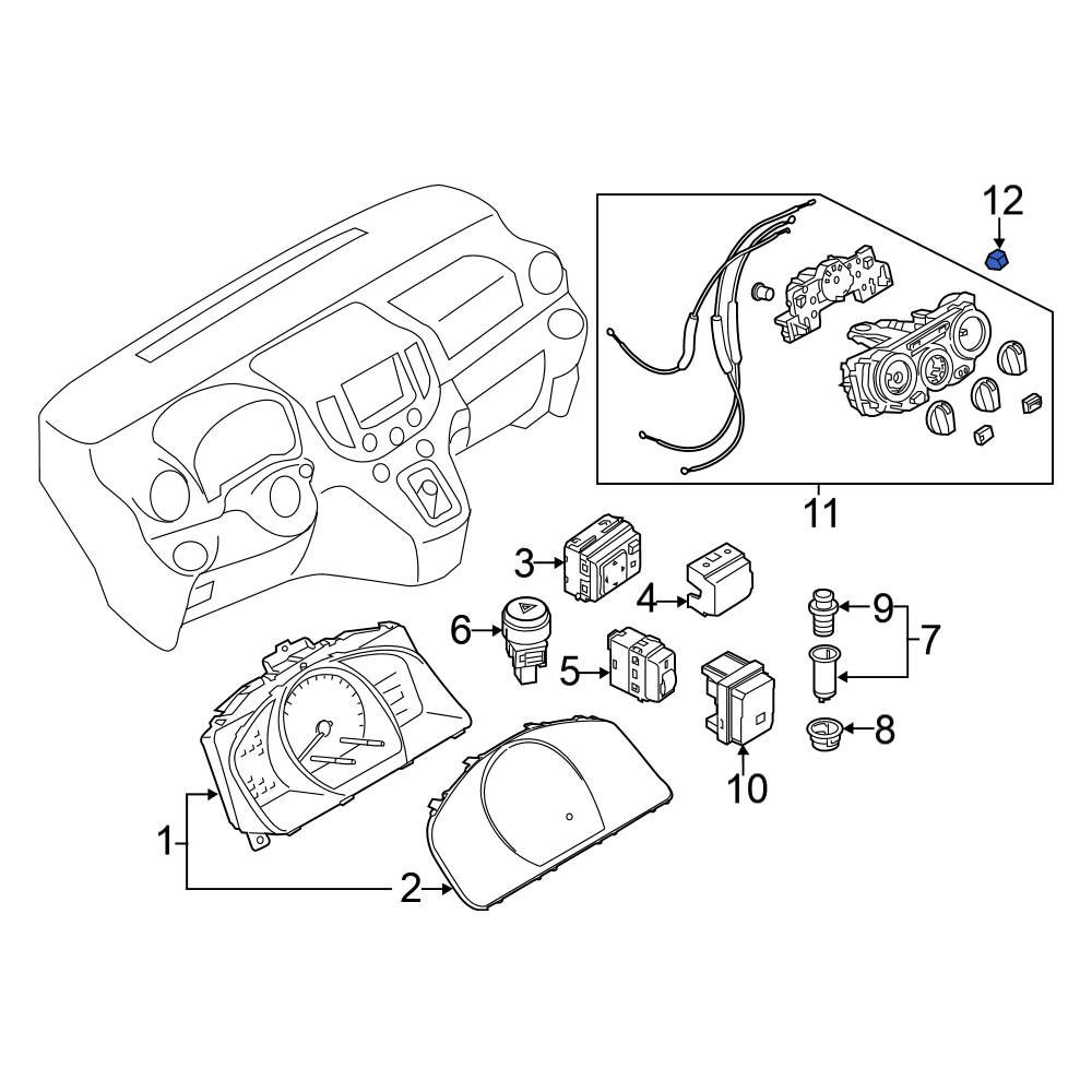 Nissan OE 275603LM0A HVAC Heater Control Knob