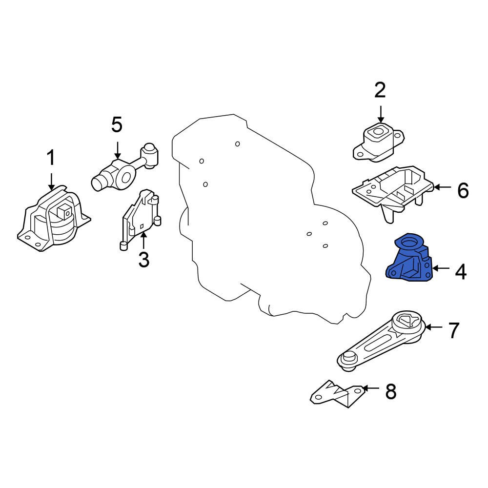 Nissan OE 11253EL00A Front Left Engine Mount Bracket
