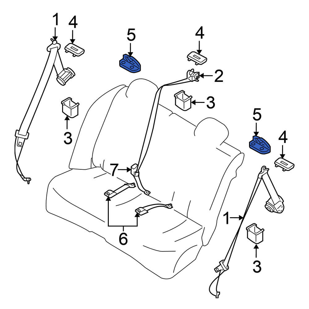 Nissan OE 88894EM00B Child Restraint Anchor Plate
