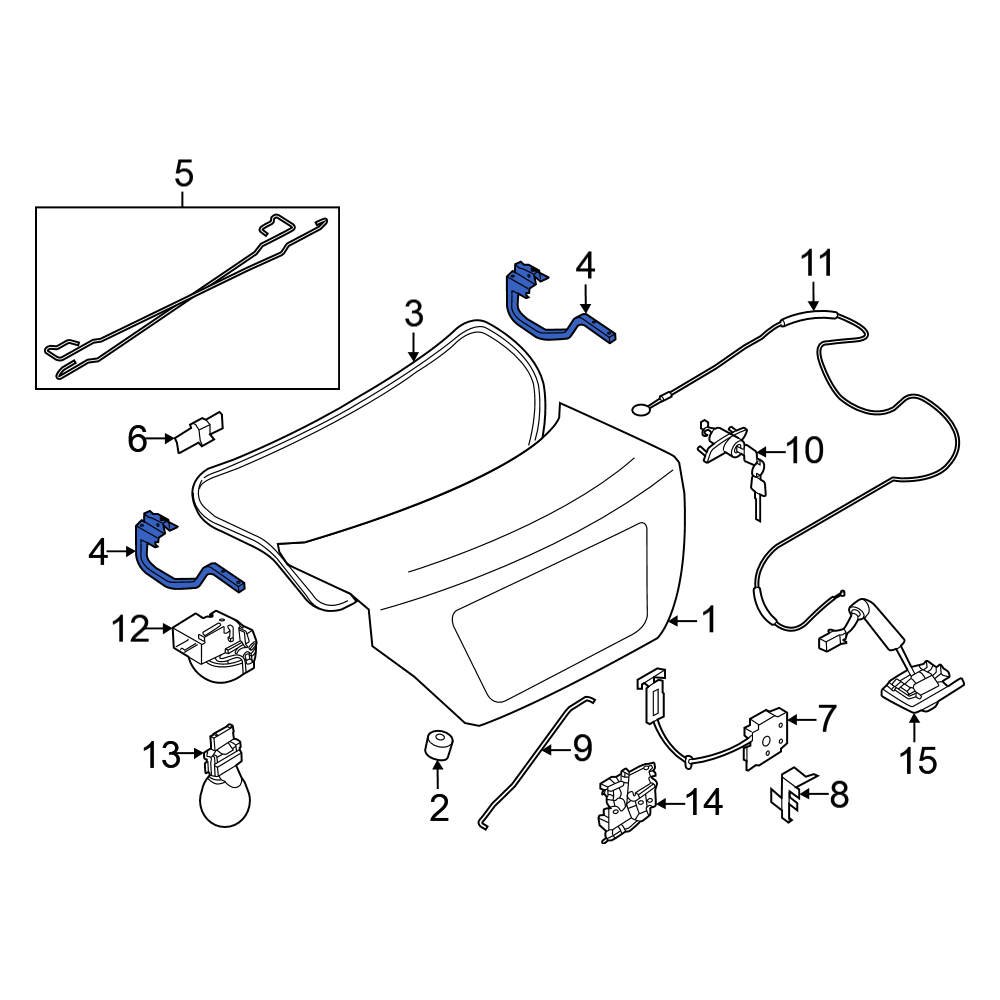 Nissan OE H44005EFMA - Rear Deck Lid Hinge