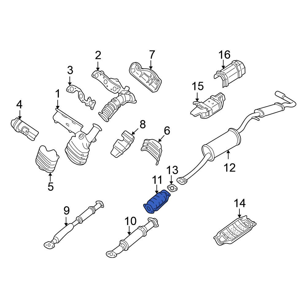Nissan OE 200200B711 Catalytic Converter