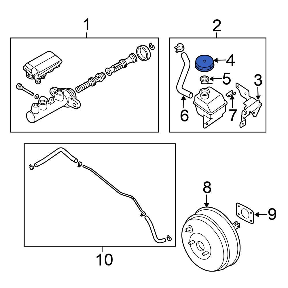 Nissan OE 46020AL500 Brake Master Cylinder Reservoir Cap