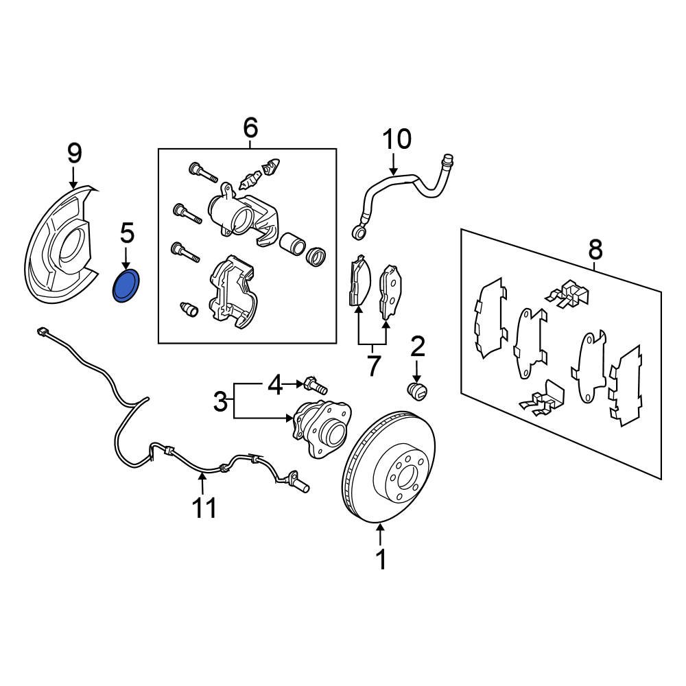 Nissan OE 43234ZK30A Right Wheel Bearing Dust Cap