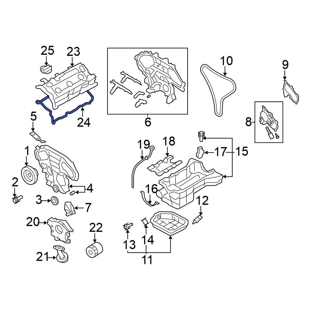 Nissan OE A3270JK20A - Right Engine Valve Cover Gasket