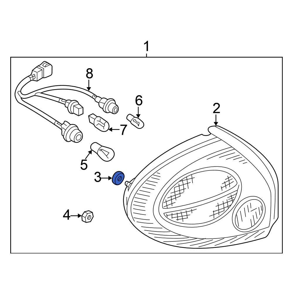 Nissan OE 265535C010 Rear Tail Light Gasket