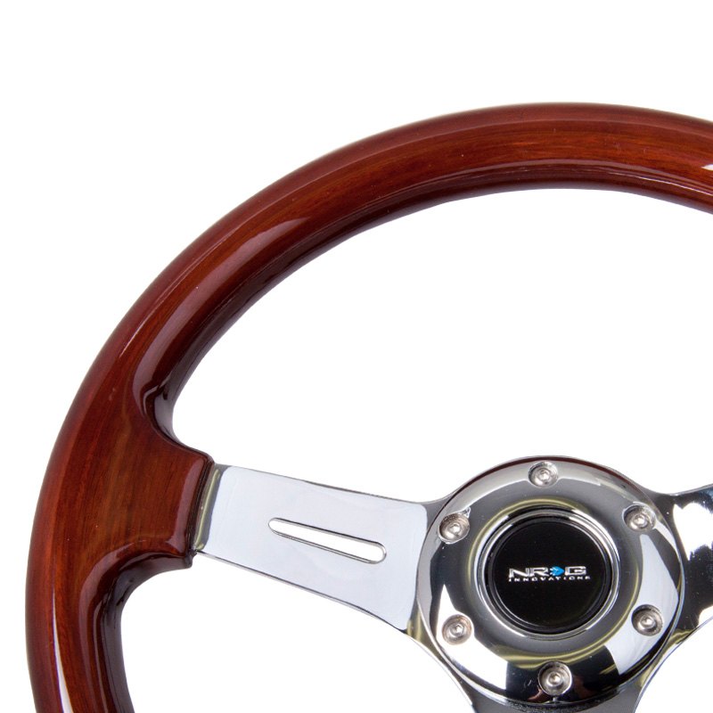 NRG Classic Woodgrain Steering Wheel 330mm Matte Black Center ST-015-1BK