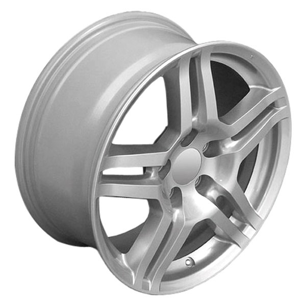 OE Wheels Â® - Double 5-Spoke Silver 17x8 Alloy Factory Wheel - Replica.
