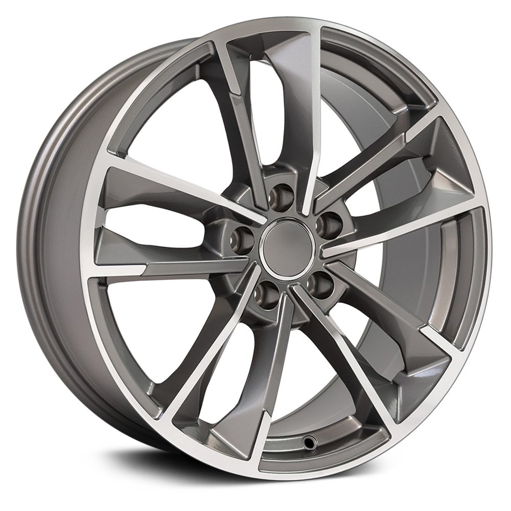OE Wheels® Audi A4 2004 Double 5Spoke Gunmetal with Machined Face