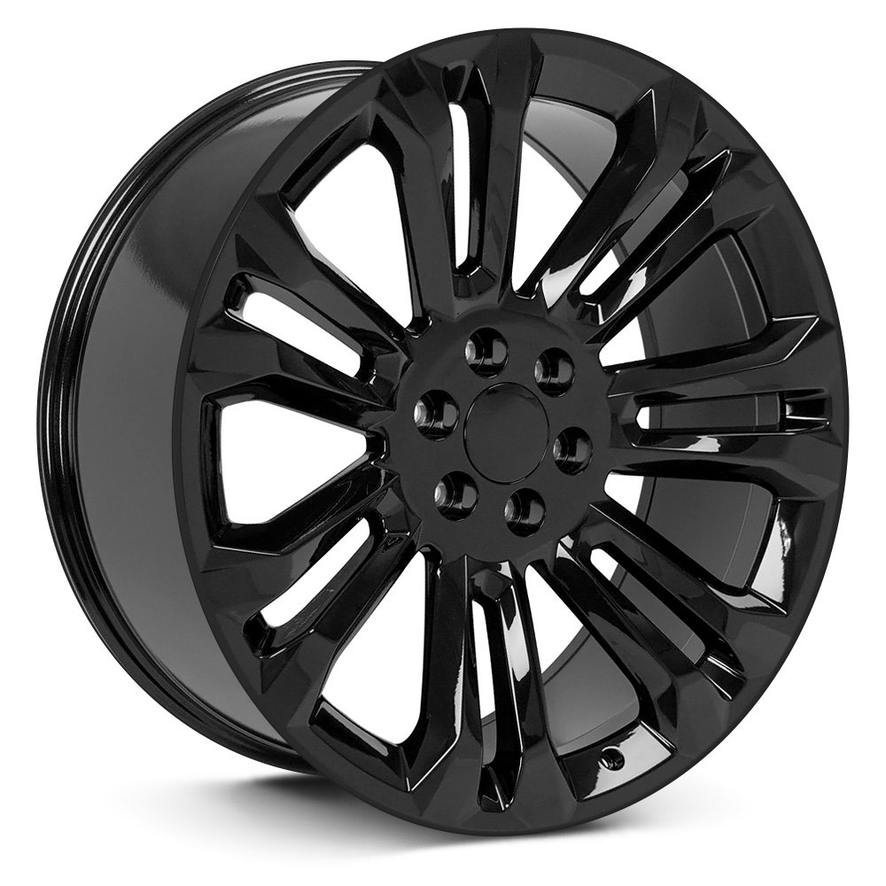 OE Wheels® 9510274 - 7 Double-Spoke Black 24x10 Alloy Factory Wheel ...