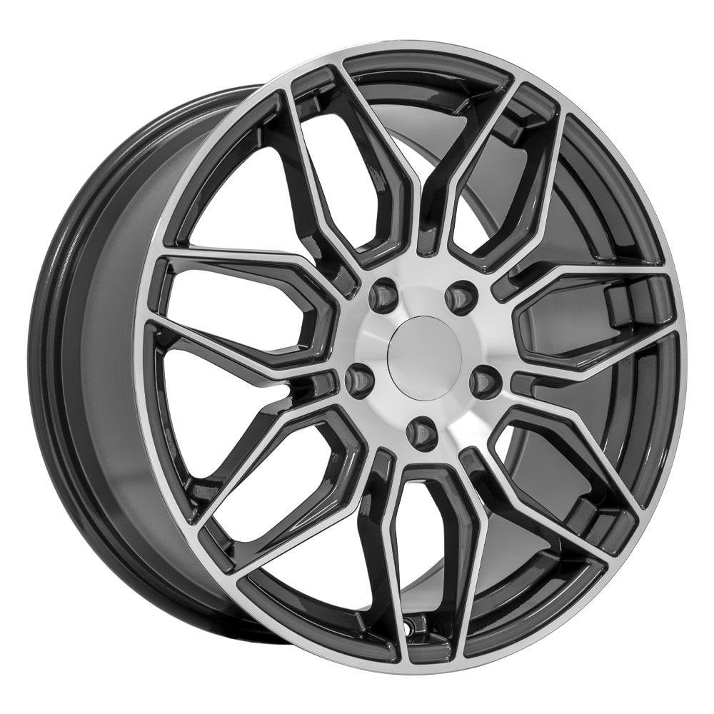 OE Wheels® 9511113 - 7 U-Spoke Gunmetal Machined 18x8.5 Alloy Factory ...