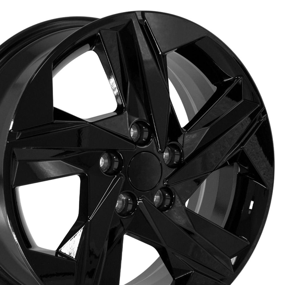 OE Wheels® 9511420 - 5 Spiral-Spoke Gloss Black 17x7 Alloy Factory ...