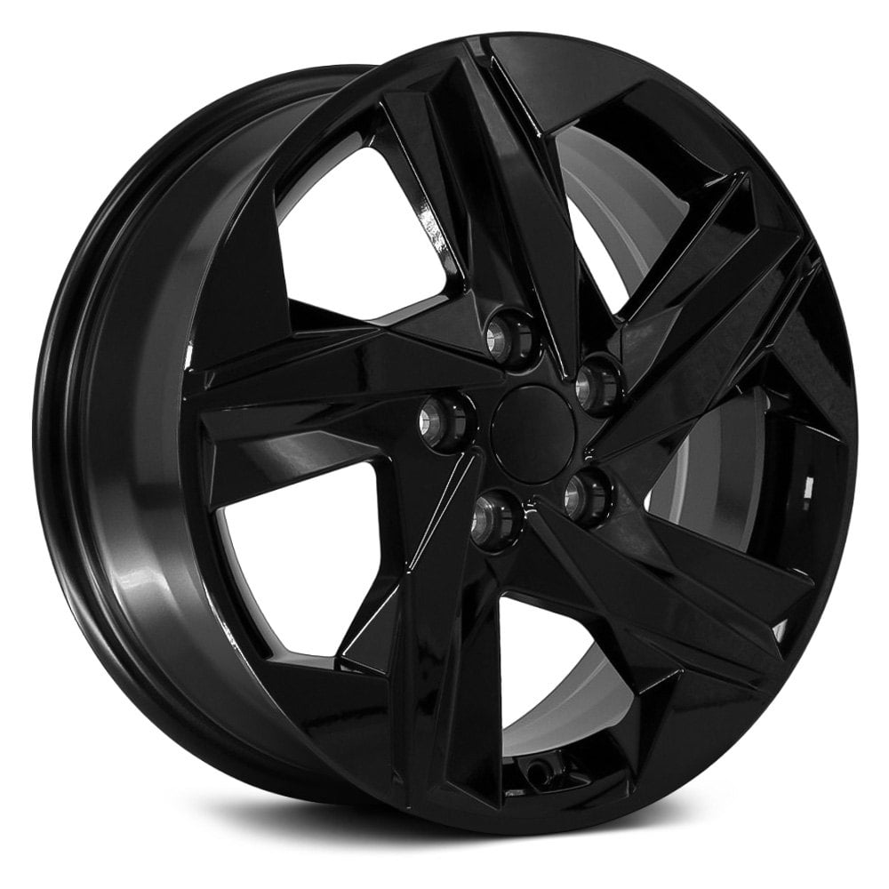 OE Wheels® 9511420 - 5 Spiral-Spoke Gloss Black 17x7 Alloy Factory ...
