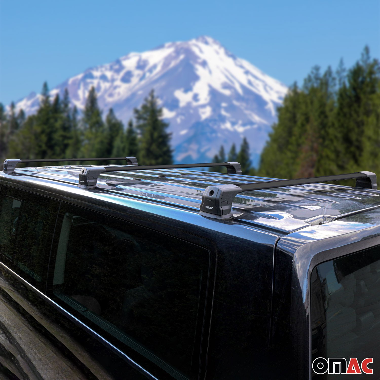 OMAC® G001933 - Black Fix Points Roof Racks Cross Bar