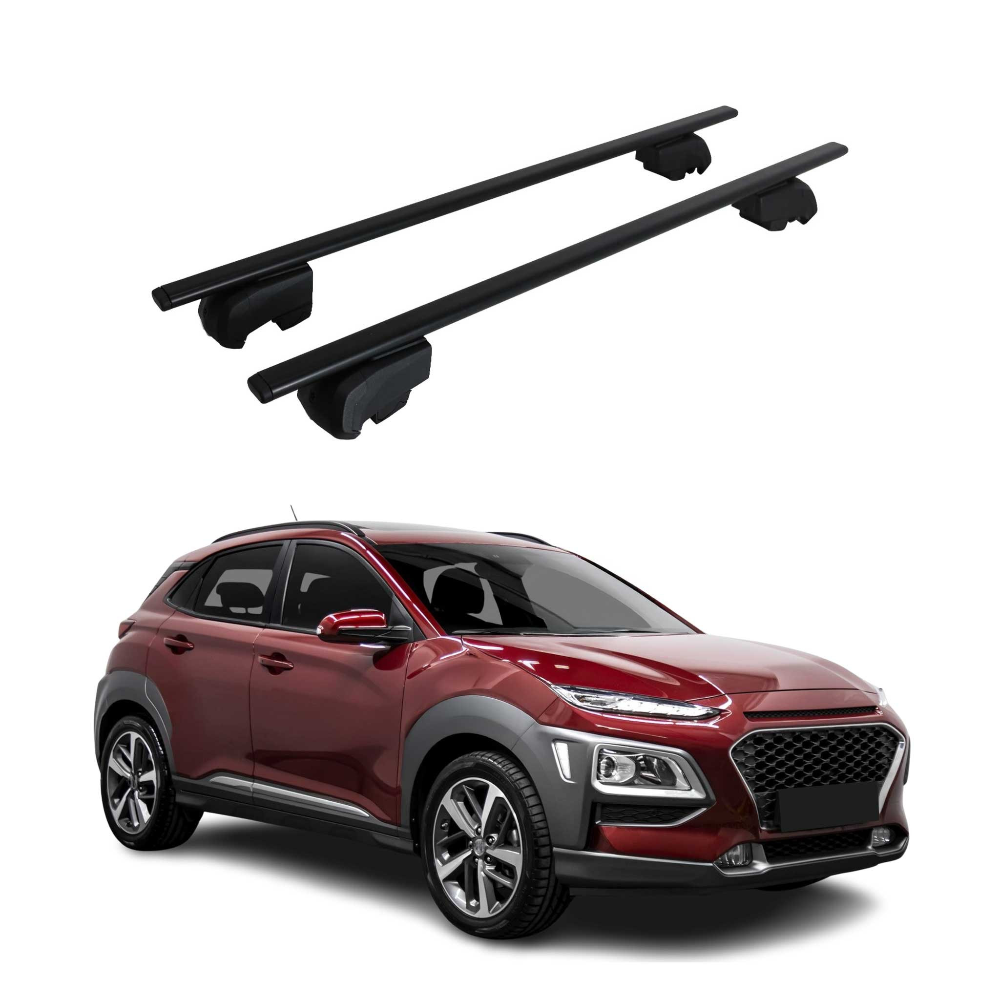 OMAC® U029309 - Black Flush-Mounted Roof Rails Cross Bars