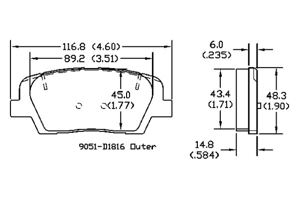 Disc Brake Pad Set Front OMNIPARTS 13051317