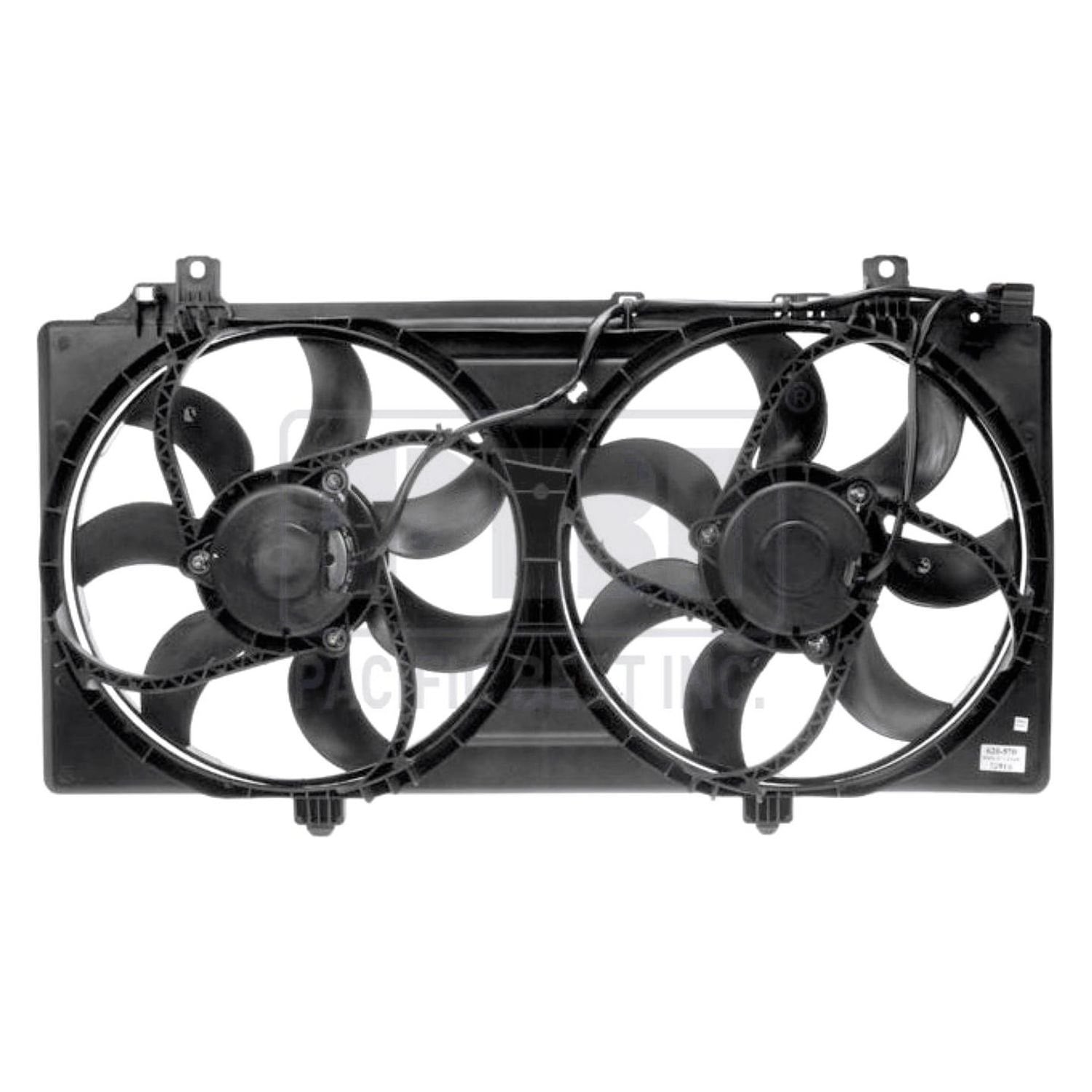 Pacific Best® PF7395 - Dual Radiator and Condenser Fan Assembly