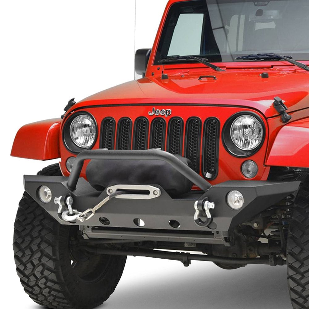 Paramount® - Jeep Wrangler 2013 R3 Full Width Black Front Winch HD ...