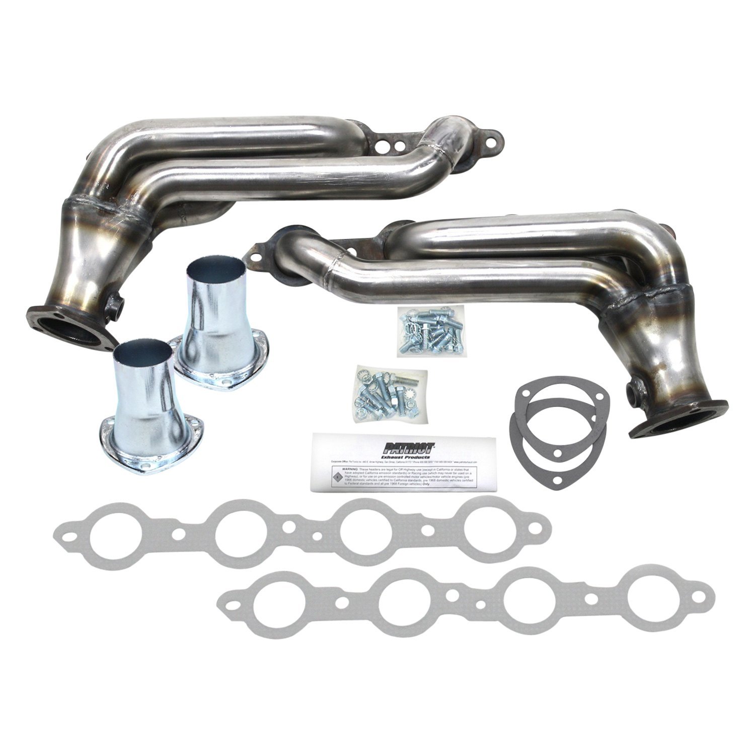 Patriot Exhaust® H8086 Steel Raw Tight Tuck Street Rod Exhaust Headers