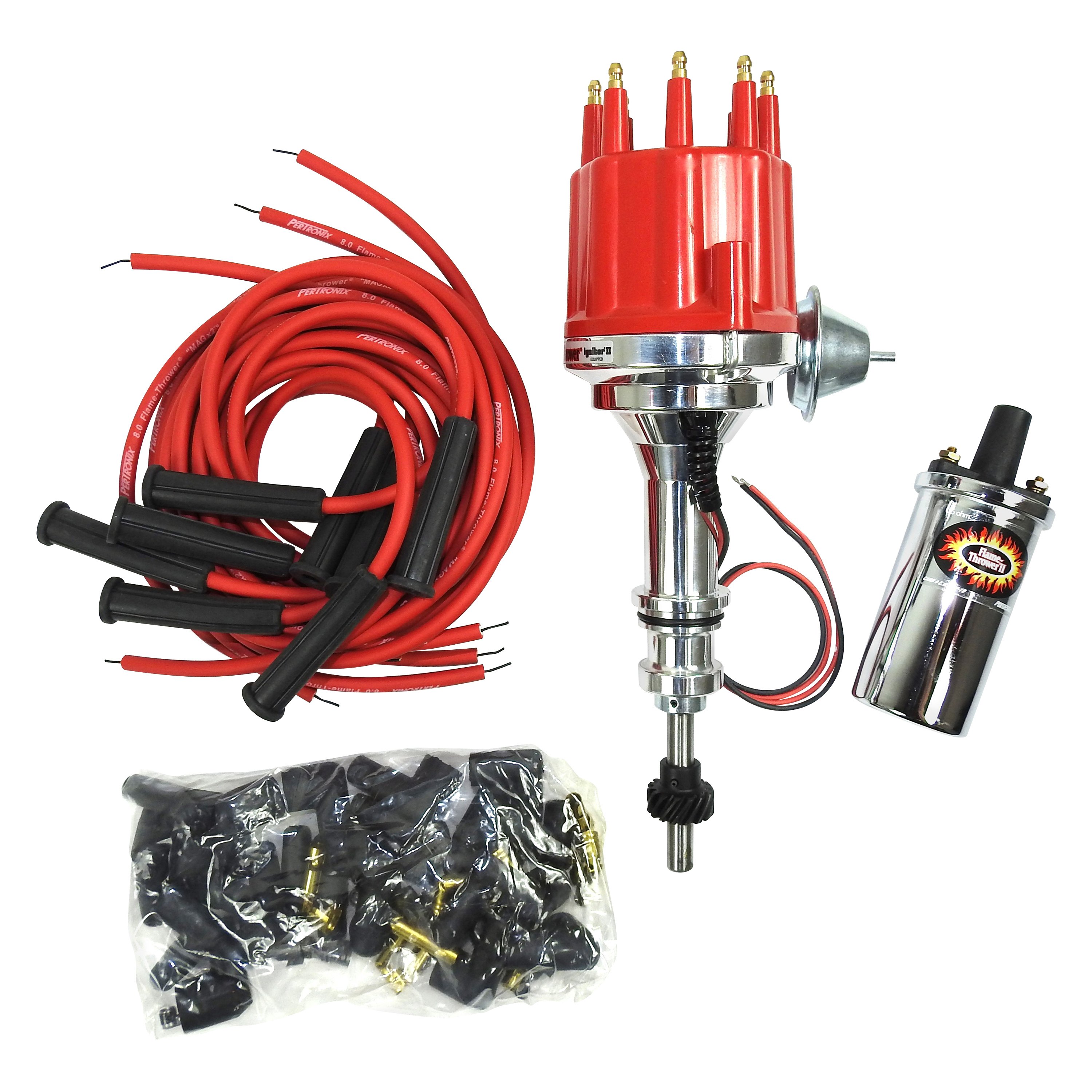 Pertronix® Bundle009 - Marine Flame-Thrower™ Billet Distributor (Ford ...