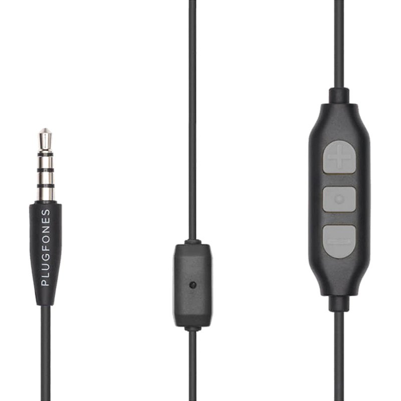 Plugfones® PGP-BB - Guardian Plus™ Black/Gray Earbuds